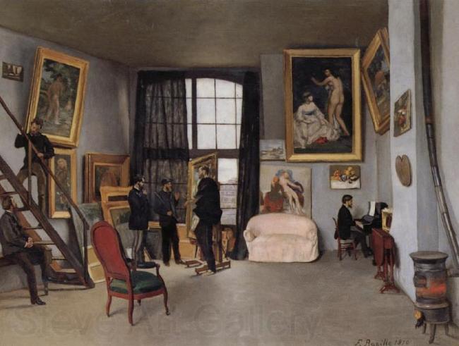 Frederic Bazille The Artist's Studio at 9 Rue de la Condamine in Paris Norge oil painting art